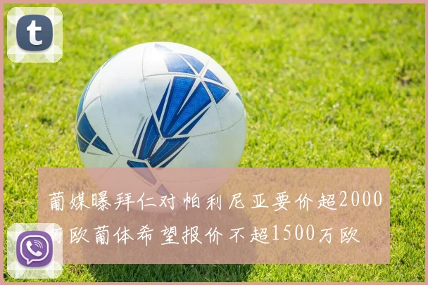 葡媒曝拜仁对帕利尼亚要价超2000万欧葡体希望报价不超1500万欧